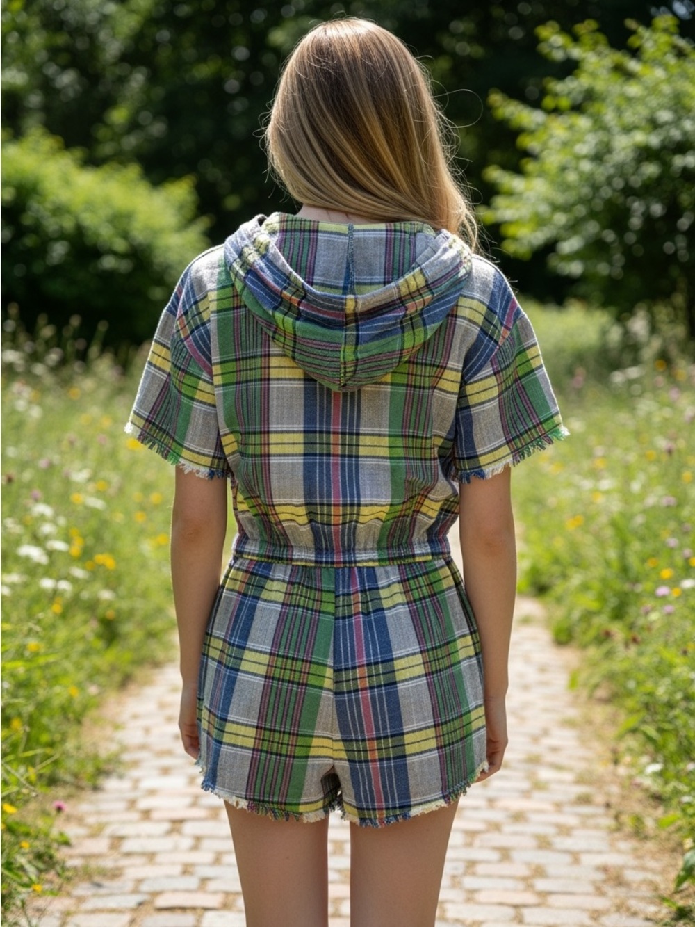 Urban Outfitters Multicolor Plaid Romper - Picture 2 of 8